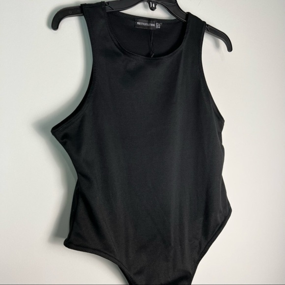 Pretty little thing womens black snap one piece bodysuit size 12 - Picture 3 of 8